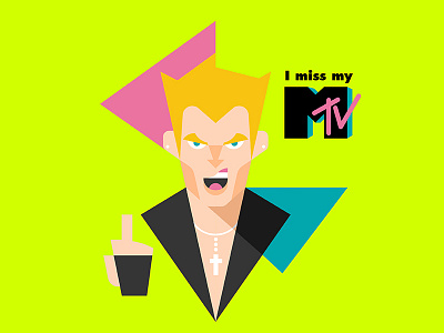 Billy Idol says... 80s bill bott finger idol illustration luke mtv