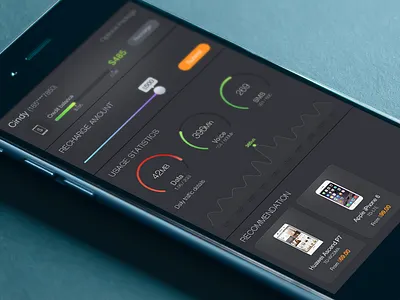 Mall Profile list mall phone pie profile ui ux