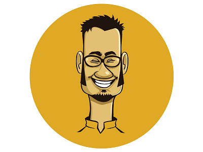 Dribbble caricature cartoon funny illustration self