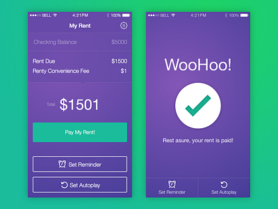 Rent payment application app apple flat ios pay payment rent screen