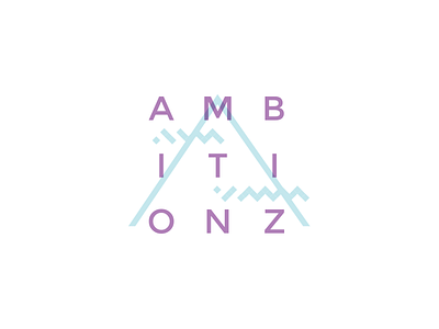 Ambitionz 4 logo minimal mountain purple