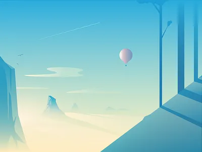 Ballooning balloon landscape mountains