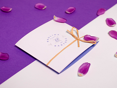 Paulina & Bartosz ampersand branding illustration invitiation logo retro wedding