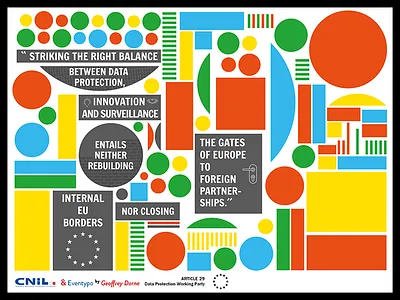 Data protection & Europe color colorful design font logotype paper poster typo typography