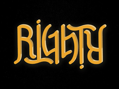 Righty // Ambigram ambigram hand lettering lettering righty type typography