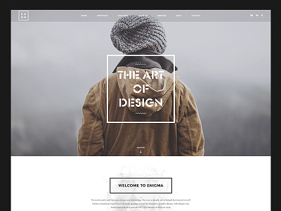 Enigma Creative Minimal Onepage agency clean creative minimal portfolio