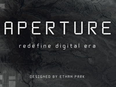 Aperture Regular data digital font logo type ui visual visualisation