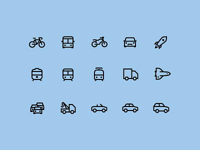 Transport Icons for Windows 10 bus car line icons subway suv train tram transport truck windows icons