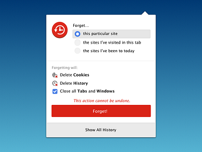 Improved Forget Button in Firefox firefox history mozilla panel ui ux