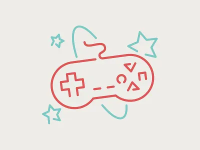 テンテンド Tentendo 50s games icon neon planet star video game videogames