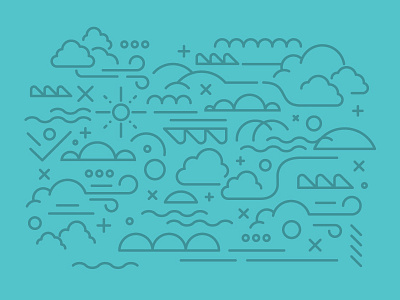 HR Cloud Pattern clouds geometric hr cloud illustration line pattern