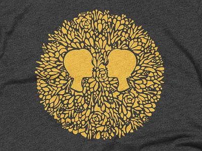 Girls Are Gold botanical cotton bureau feminist girls gold golden girls natural tee tee shirt design women