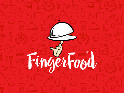 Fingerfood branding finger fingerfood food hungry logo owdesignz red