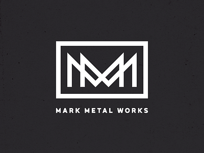MMW linear logo m metal type typography w