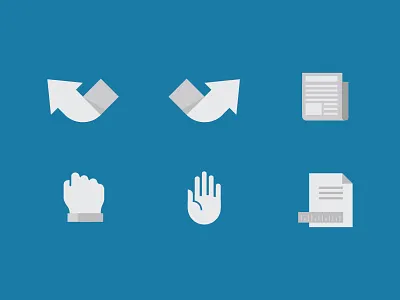 Unused Icons arrows design hands icon icons logo mark newspaper paper symbol