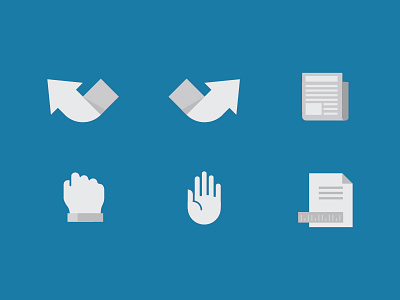 Unused Icons arrows design hands icon icons logo mark newspaper paper symbol