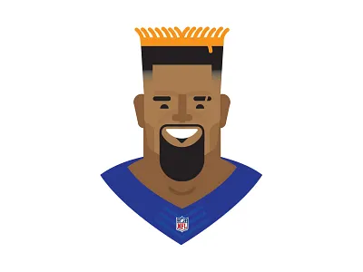 Odell Beckham Jr. Illustration beckham jr design football giants illustration new york nfl odell