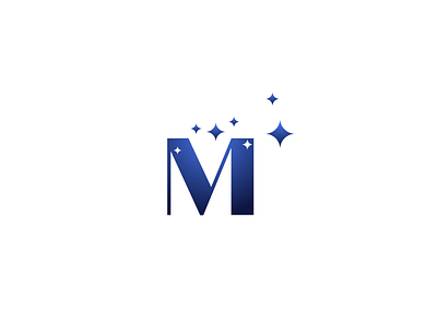 The Dipper dipper letter logo m night star