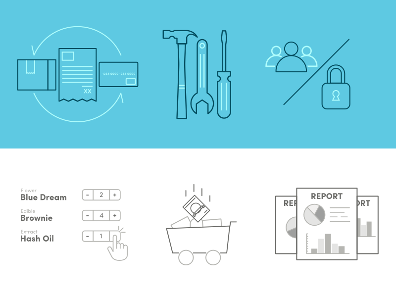 Marketing Page Icons ecommerce icons line marketing reports simple thin