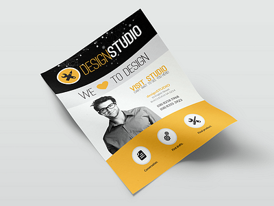 Creative flyer print template ad advertisement business clean flyer icon minimal poster print template vector vectors