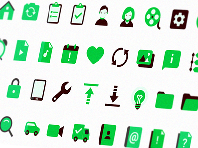 Icon 3colors flat icon