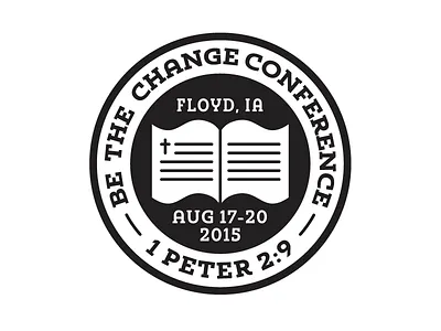 BTC Conference Badge badge bible bw