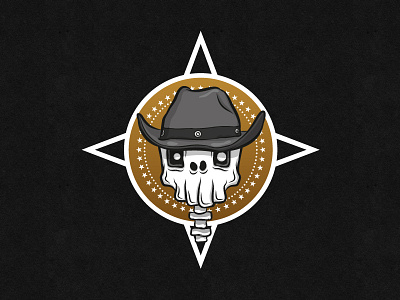 Cowboy Skull angry cowboy illustration marron mascot skull vector