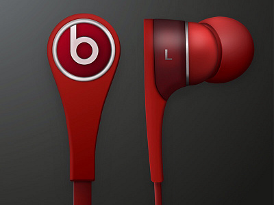 Beats earphones accessory beats dr dre earphones music pulse red rythim tone