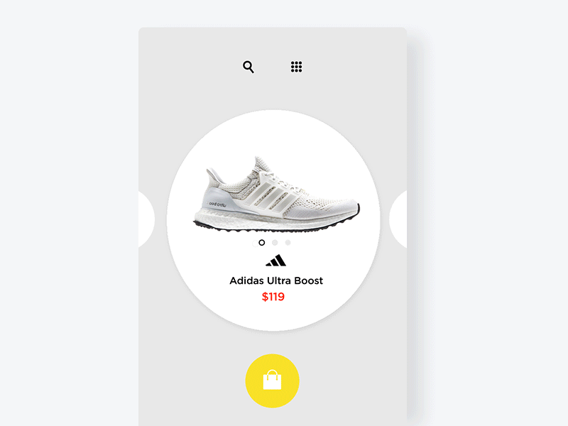Mobile Commerce Interface android animation commerce concept e commerce interface ios mobile shoes shop