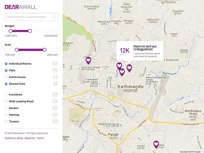 Dearawall - Find Homes To Rent Out sketch ui