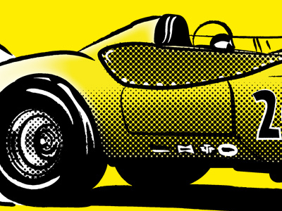 Moonbeam 200 preview 02 60s article dragster halftones hot rod illustration illustrator magazine press races vintage