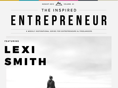 The Inspired Entrepreneur | Magazine Cover magazine page layout typography