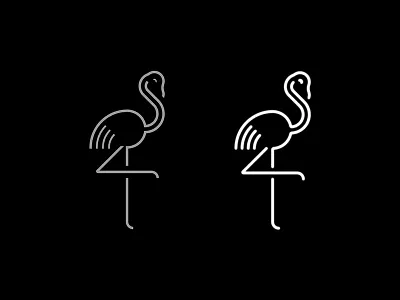 Black Flamingo branding logo signage