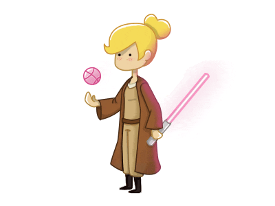 TADAA - It's me animation debut illustration jedi photoshop sograteful