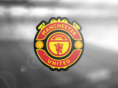 United Sleek football logo manchester united soccer