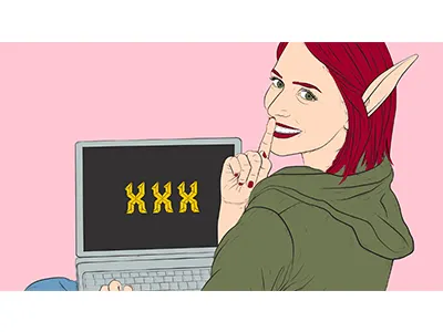 VICE Broadly Editorial Illustration computer elf gaming illustration line mmorpg nsfw portrait sex vector woman world of warcraft