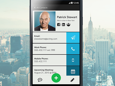 UI Element Challenge -- Day 025 Contact Profile app contact contact profile daily daily challenge mobile app profile ui ui design
