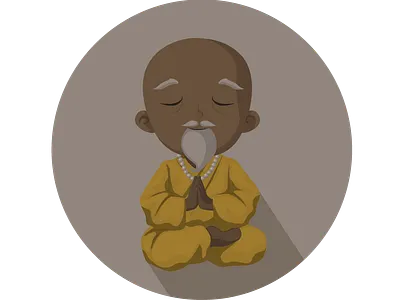 Mini Monk icon illustration monk vector