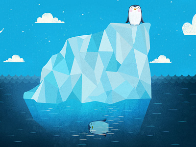 Penguin Ice jump animation background ice illustration penguin scene