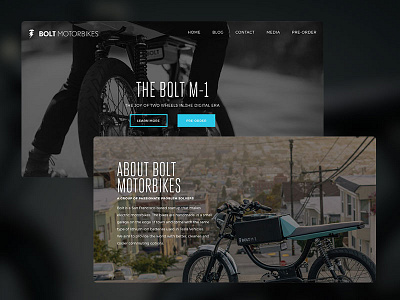 Bolt Motorbikes bolt motorbikes design james hsu ohjamesy sans serif ui ux web