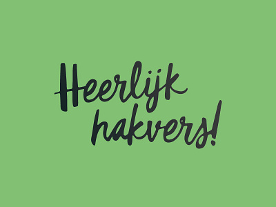 Heerlijk hakvers! brush brush script calligraphy type design typography