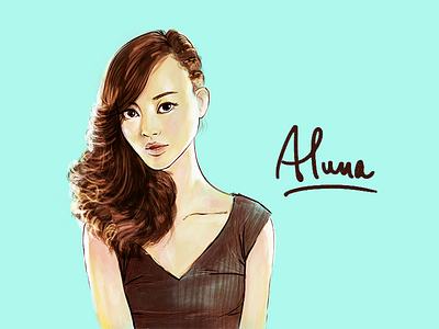 Aluna aluna illustration paint photoshop sketch