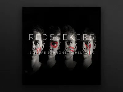 Is There Someone To Help Me? album black and white cover graphic design music red