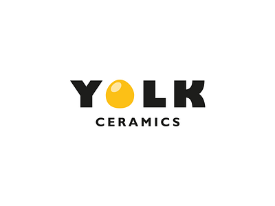 Yolk ceramic egg yellow yolk