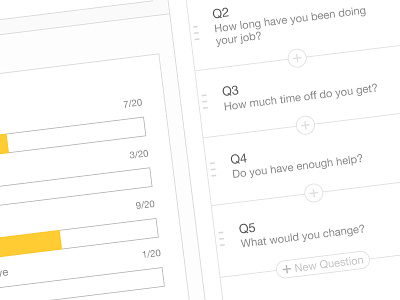 Questions UI clean design desktop flat interface navigation ui ux web white