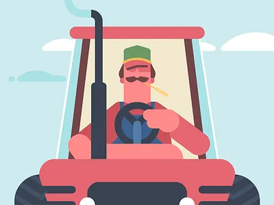 Farmer farming kuvaldin tractor wonderlust