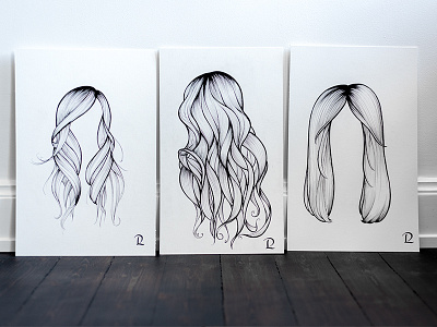 Trio of hairdos, part II beach blow dry brush glam hair hairdo ink straight