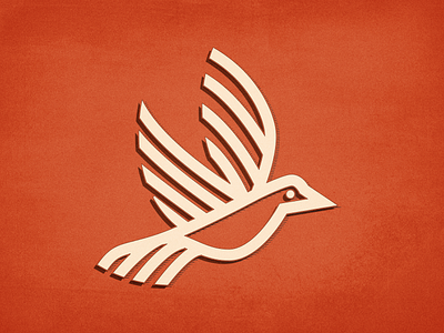 Dove Icon bird thick lines