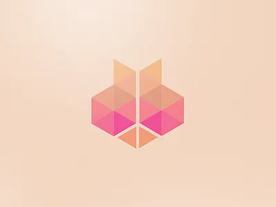 BBH b bbh gradient logo monogram polygon triangle