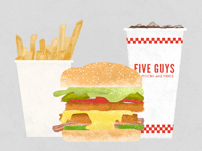 Five guys adobe design five guys flatdesign photoshop